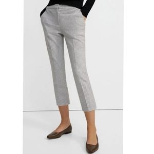 Theory Easy Capri Women White and Black Double Grid Skinny size 00